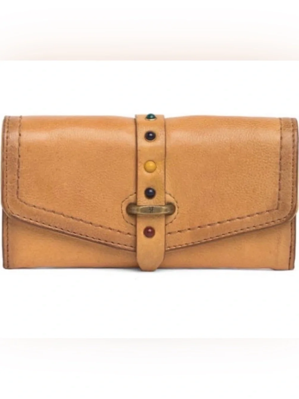 Frye Alessi Studded Continental Leather Wallet - Picture 1 of 9